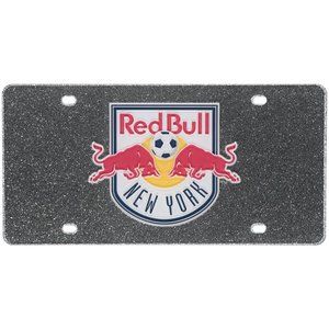 New York Red Bulls Acrylic Glitter License Plate